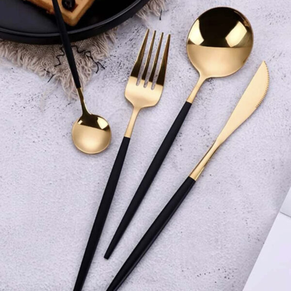 Black and Gold Kitchen Utensils Set